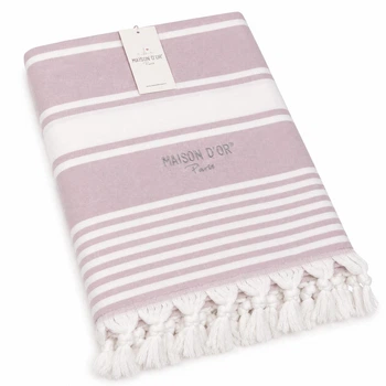 Пляжное полотенце Maison Dor Primavera Beach Lilac хлопок 100-200 см лиловое