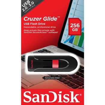 USB Флешка 2.0 SanDisk Cruzer Glide 256Gb Black/Red
