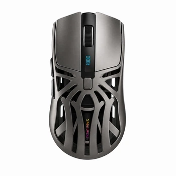 Беспроводная Игровая (2.4G, Bluetooth) SMAILWOLF RS8 Серая Мышь с подсветкой и аккумулятором