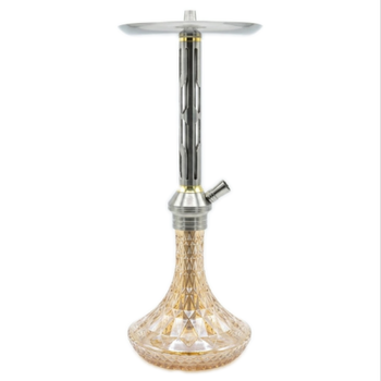 Кальян Garden S-8 6313-9 Siver-Gold из нержавеющей стали 52 полный комплект на клик-системе