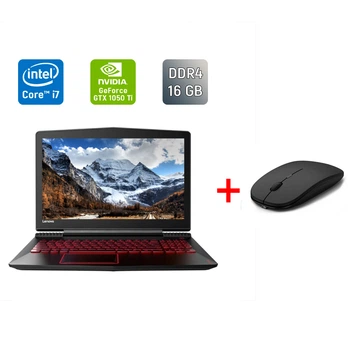 Игровой ноутбук Lenovo Legion Y720-15IKBN / 15.6" (1920x1080) IPS / Intel Core i7-7700HQ (4 (8) ядра по 2.8 - 3.8 GHz) / 16 GB DDR4 / 128 GB SSD + 1000 GB HDD / nVidia Geforce GTX 1050 Ti, 4 GB GDDR5, 128-bit / HDMI б/у + Подарок Беспроводная мышь / USB