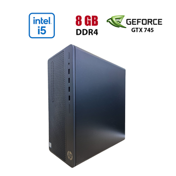 Игровой ПК HP 290 G3 MT Tower / Intel Core i5-9400F (6 ядер по 2.9 - 4.1 GHz) / 8 GB DDR4 / 120 GB SSD + 500 GB HDD / nVidia GeForce GTX 745, 2 GB GDDR3, 128-bit б/у
