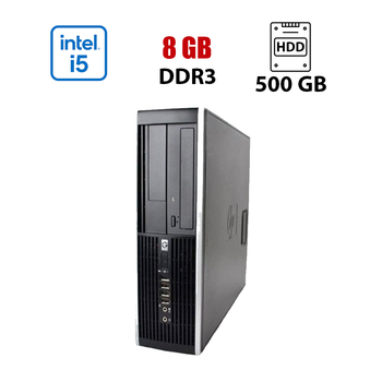 Комп'ютер HP Compaq 6200 Pro SFF / Intel Core i5-2400 (4 ядра по 3.1 - 3.4 GHz) / 8 GB DDR3 / 500 GB HDD / Intel HD Graphics 2000 б/в