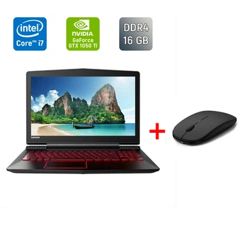 Игровой ноутбук Б-класс Lenovo Legion Y720-15IKBN / 15.6" (1920x1080) IPS / Intel Core i7-7700HQ (4 (8) ядра по 2.8 - 3.8 GHz) / 16 GB DDR4 / 128 GB SSD + 1000 GB HDD / nVidia Geforce GTX 1050 Ti, 4 GB GDDR5, 128-bit б/у + Подарок Беспроводная мышь / USB