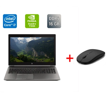 Мобильная рабочая станция Б-класс HP zBook 15 G6 / 15.6" (1920x1080) IPS / Intel Core i7-9850H (6 (12) ядер по 2.6 - 4.6 GHz) / 16 GB DDR4 / 128 GB SSD + 500 GB HDD / nVidia Quadro T1000, 4 GB GDDR5, 128-bit / Fingerprint / HDMI б/у + Подарок Мышь / USB
