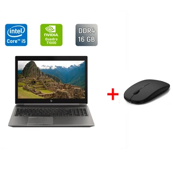 Мобильная рабочая станция HP zBook 15 G6 / 15.6" (1920x1080) IPS / Intel Core i5-9400H (4 (8) ядра по 2.5 - 4.3 GHz) / 16 GB DDR4 / 512 GB SSD / nVidia Quadro T1000, 4 GB GDDR5, 128-bit / Fingerprint / WebCam б/у + Подарок Беспроводная мышь / USB