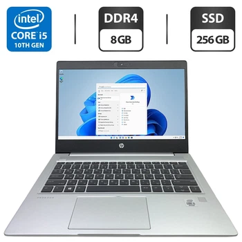 Ультрабук HP ProBook 430 G7 / 13.3" (1920x1080) IPS / Intel Core i5-10210U (4 (8) ядра по 1.6 - 4.2 GHz) / 8 GB DDR4 / 256 GB SSD / Intel UHD Graphics / WebCam б/у