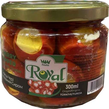 Перчик чері Royal Rada фарширований сиром 290 г (8684718195054)