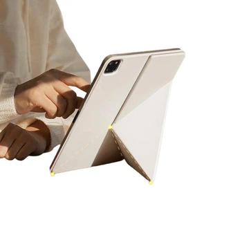 Чехол PITAKA для iPad Pro 2026/Air 8/7/6 магнитный тонкий, ударостойкий, подставка, 11", белый