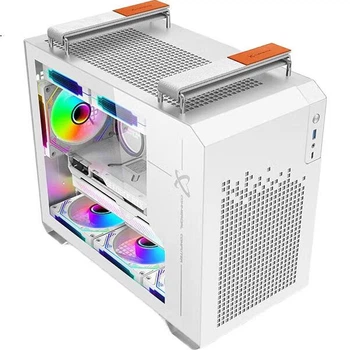 Корпус для компьютера PowerTrain X300 MATX белый с Type-C и стеклянной панелью, СЖО 240 мм