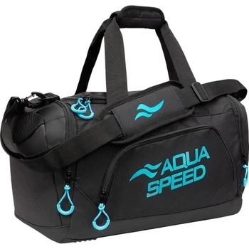 Сумка спортивная Aqua Speed DUFFEL BAG S 33L черно-голубая 141-74