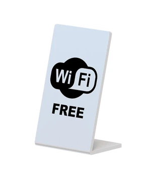 Табличка "WI-FI free" настільна для вай-фаю Legna 60х100 мм