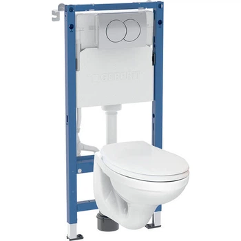 Інсталяція для унітаза Geberit Duofix Pro 20 + унітаз Idol з кришкою (118.315.21.3)