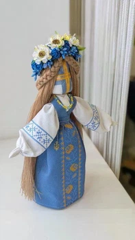 Лялька мотанка Берегиня блакитна