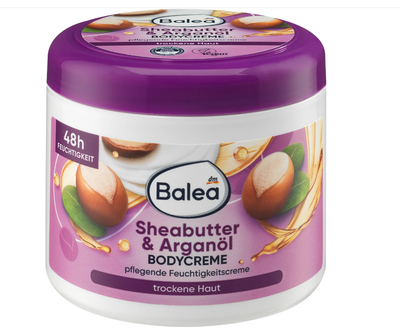 Крем для тіла з маслом ши та аргановою олією Balea Sheabutter&Argan 500 мл