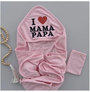 Рушничок-кутик для малюків I love mama papa 90/85 рушнтур