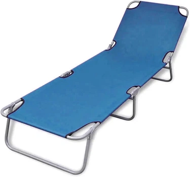 Лежак JG NEON Синий 175х55 см — компактный раскладной шезлонг