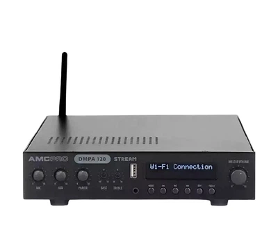 AMC DMPA 120 STREAM Ethernet и Wi-Fi Трансляционный усилитель для создания оповещений, фоновой музыки