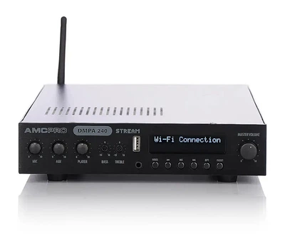 AMC DMPA 240 STREAM Ethernet и Wi-Fi Трансляционный усилитель для создания оповещений, фоновой музыки