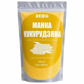 Манка без глютену кукурудзяна ТМ Bebig 400 г
