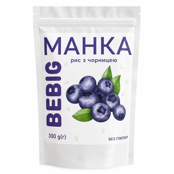 Манка без глютена с черникой ТМ Bebig 300 г
