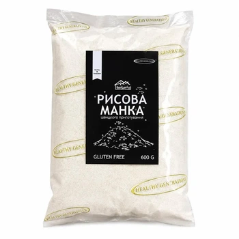 Манка рисовая быстрого приготовления Healthy Generation 600 г