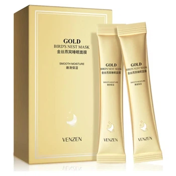 Ночная маска для лица Venzen Gold Bird`s Nest Mask, 20 сошеток по 4 мл