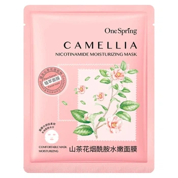 Тканевая маска для лица с экстрактом камелии OneSpring Camellia Nicotinamide Moisturizing Mask, 25 мл