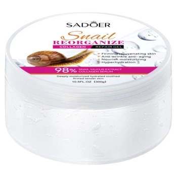 Універсальний гель для тіла з екстрактом слизу равлика Sadoer Snail Reorganize Collagen Repair Gel, 300 мл