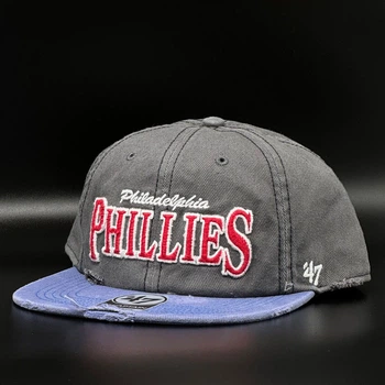 Серая кепка 47 Brand Philadelphia Phillies Cragged CAPTAIN RL B-CRGED19HTP-T4