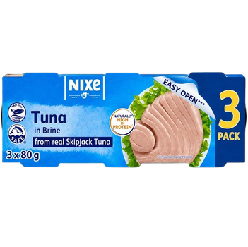 Філе Тунця у власному соку Nixe Tuna Fillets Natural 240 г (3шт х 80г)