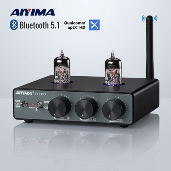 Предусилитель звука aiyima t1 pro black + блок питания 12v. bluetooth 5.1