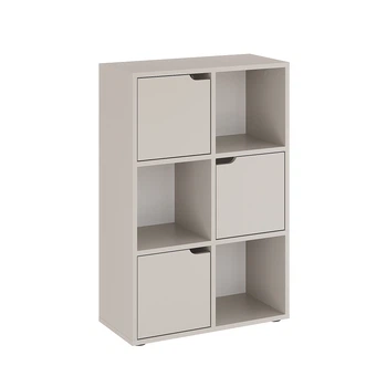 Книжный стеллаж KOMTO Кашемир с 6 секциями и 3 дверцами Shelf6 (p-186-2817)