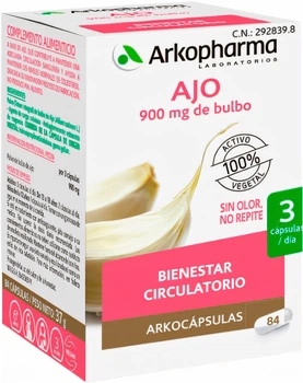 Suplement diety Arkopharma Arkocapsulas Garlic Czosnek bez zapachu dla krazenia 84 kapsulki (8470002928398)