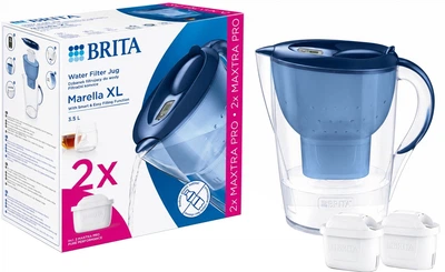 Фільтр-глечик Brita Marella XL MXpro синій + 2 картриджі (1052786)