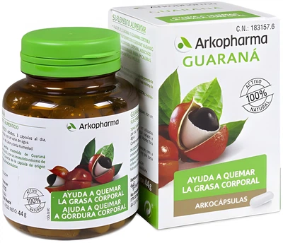 Suplement diety Arkopharma Arkocapsulas Guarana dla wsparcia energii i kontroli wagi 45 kapsulek (3578835310399)