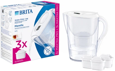 Фільтр-глечик Brita Marella MXpro білий + 3 картриджі (1052791)