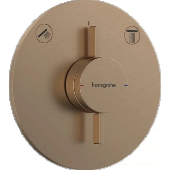 Смеситель для душа Hansgrohe Duo Turn S термостатический, бронза брашированная (75418140)