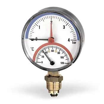 Термоманометр радіальний Watts F+R818 біметалевий 1/2" 6 бар 120°C (10018749)
