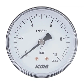 Манометр аксіальний Icma 1/4" 10 бар 63мм (91243AB10)