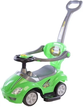 Толокар Baby Mix Mega Car з батьківською ручкою 3в1 Зелений (45837)