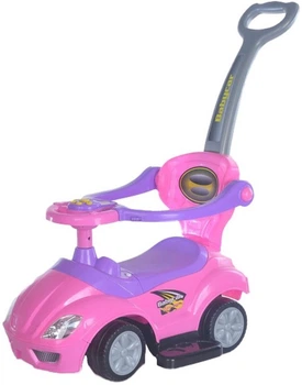 Jeździk Baby Mix Mega Car z rączką 3w1 Różowy (45838)