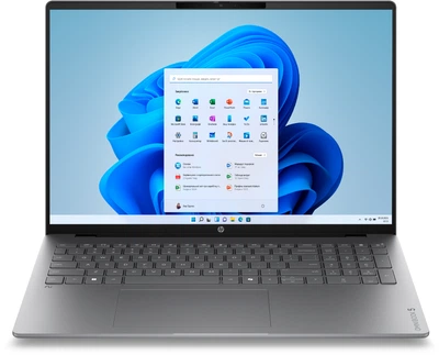 Ноутбук HP OmniBook 5 Laptop Next Gen AI 16-bp0008ua (DM8S0EA) Meteor Silver / 16" OLED WUXGA / AMD Ryzen AI 7 445 / RAM 16 ГБ / SSD 512 ГБ / Windows 11 Home / Підсвітка клавіатури / Зарядка по USB
