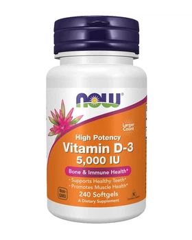 Вітамін Д3 Now Foods (Vitamin D-3) 5000 МО 240 капсул
