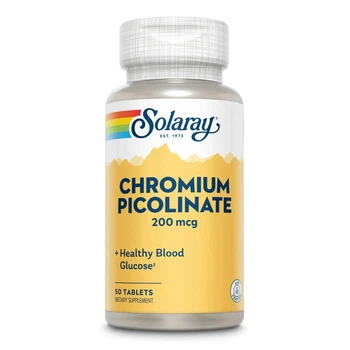 Хром пиколинат Chromium Picolinate 200 мкг, Solaray, 50 таблеток