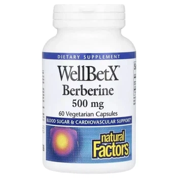 Берберин WellBetX Berberine Natural Factors 500 мг 60 капсул