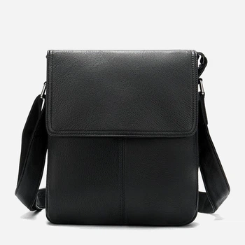 Сумка планшет через плечо мужская из натуральная кожи Vintage leather-20015 Черная