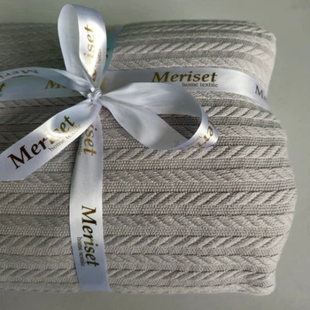 Покрывало хлопковое MERISET евро 230х260 Пике Плетеная косичка Светло-серый (249510230260)