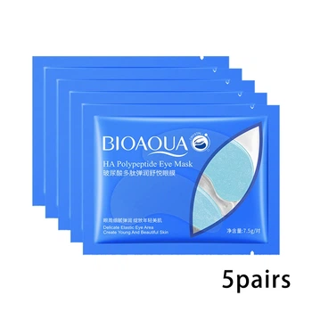 Гідрогелеві патчі з гіалуроновою кислотою та поліпептидами Bioaqua HA Polypeptide Eye Mas, 7.5 г х 5шт (6975239993147)