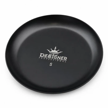 Металлический круглый лоток Black S (10 см) для хранения и стерилизации фрез и украшений Дизайнер - 442